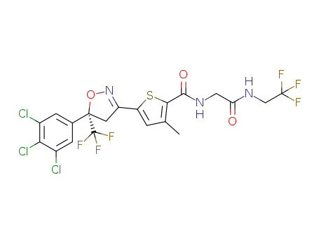 (S)-5-[5-(3,4,5-trichloro-phenyl)-5-trifluoromethyl-4,5-dihydro-isoxazol-3-yl]-3-methyl-thiophene-2-carboxylic acid [(2,2,2-trifluoro-ethylcarbamoyl)-methyl]-amide
