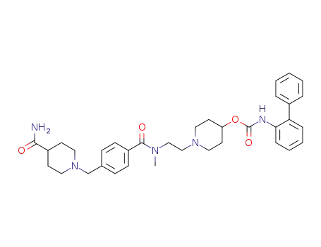 biphenyl-2-yl carbamic acid 1-(2-{[4-((4 carbamoylpiperidin-1-yl)methyl)benzoyl]N-methylamino}ethyl)piperidin-4-yl ester