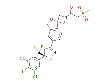 (S)-1-(5’-(5-(3,5-dichloro-4-fluorophenyl)-5-(trifluoromethyl)-4,5-dihydroisoxazol-3-yl)-3’H-spiro[azetidine-3,1’-isobenzofuran]-1-yl)-2-(methylsulfonyl)ethan-1-one