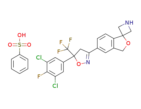 5'-(5-(3,5-dichloro-4-fluorophenyl)-5-(trifluoromethyl)-4,5-dihydroisoxazol-3-yl)-3'H-spiro[azetidine-3,1'-isobenzofuran] besylate
